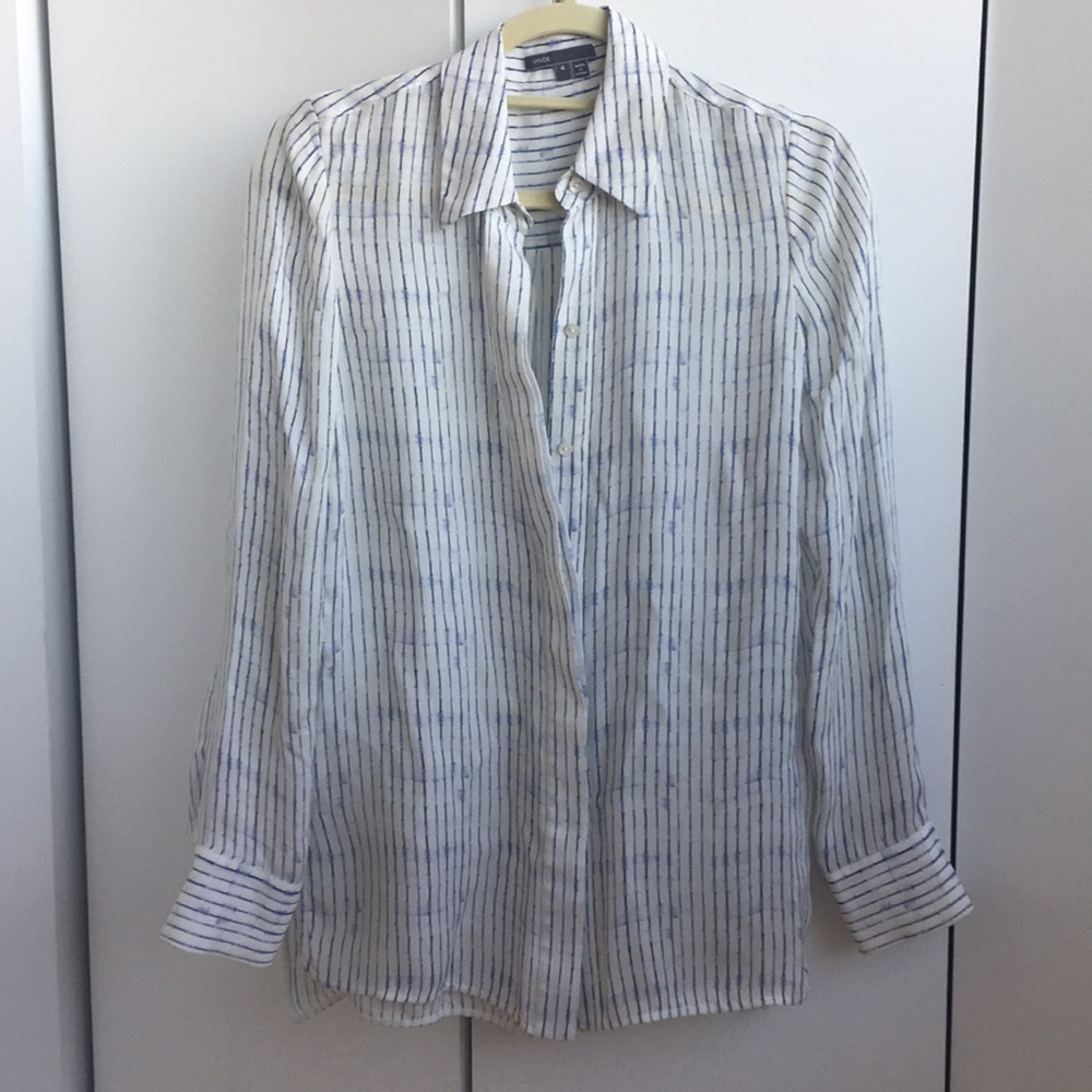 Vince silk blouse striped